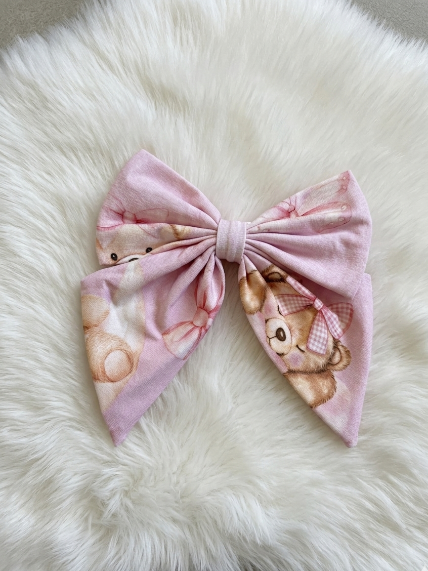 Love you BEARY much Hairbow Pink